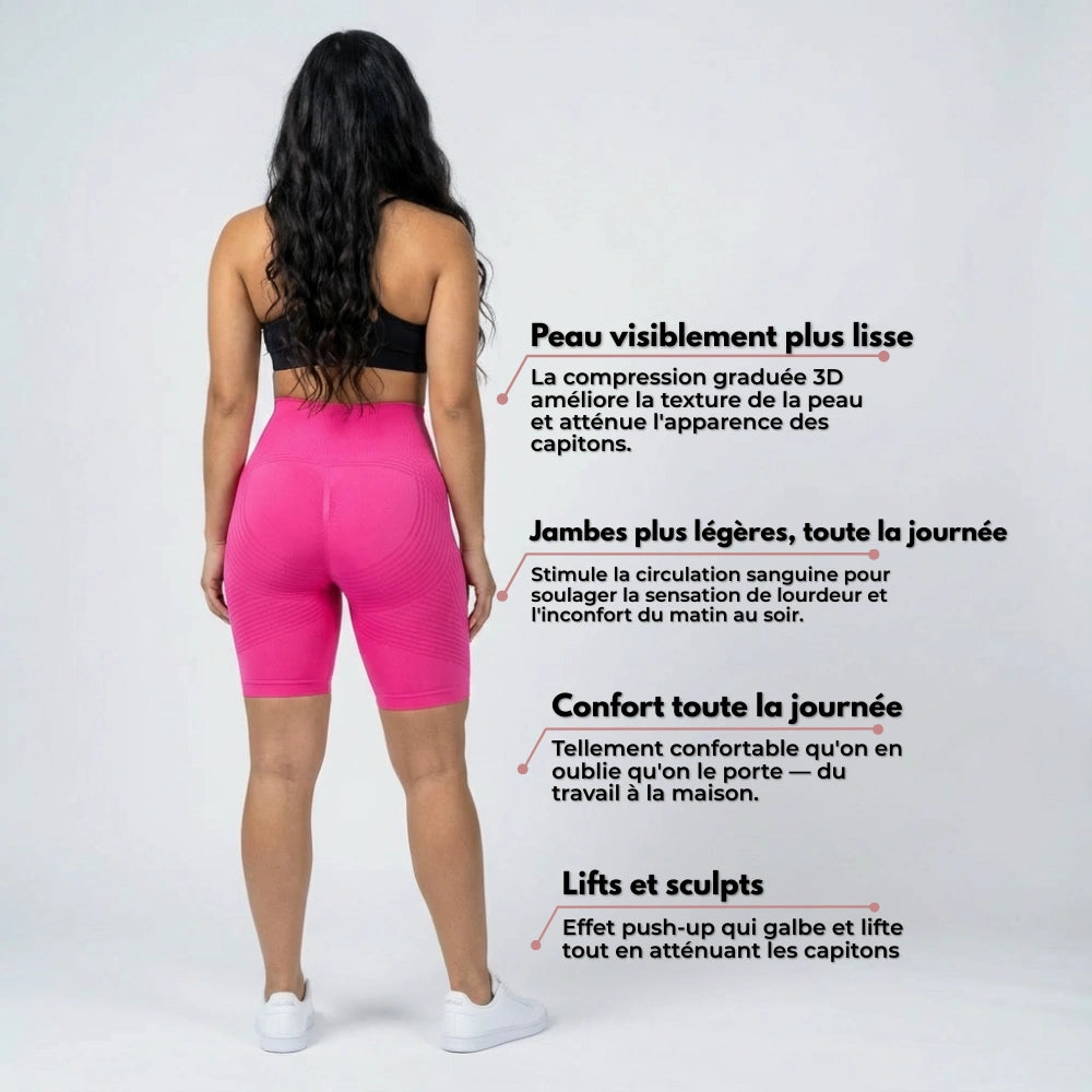 Legging court 3D Cellumove – Rose vif