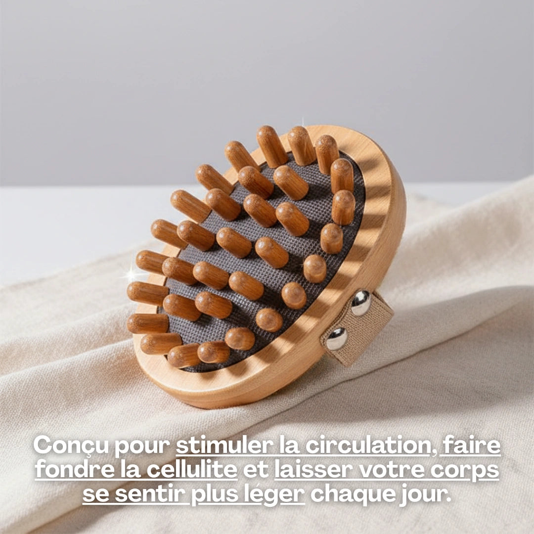 Rouleau en bois anti-cellulite – Augmentez la circulation et laissez la peau