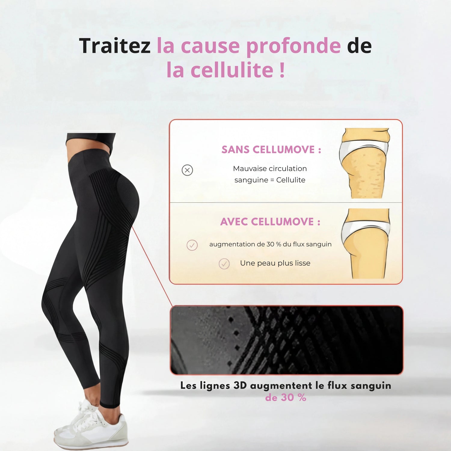 Leggings Cellumove 3D – Redéfinissez votre silhouette sans effort