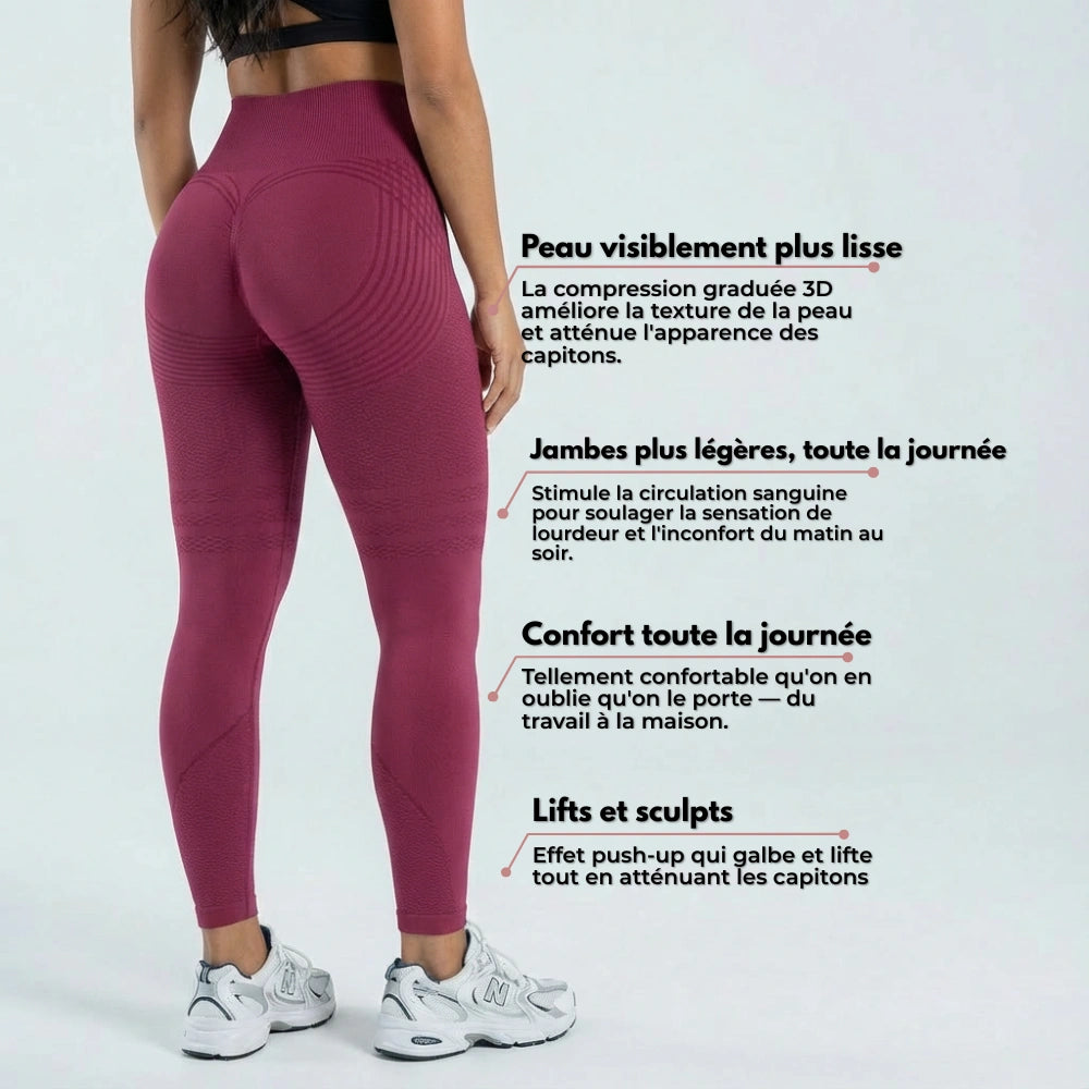 Leggings 3D Cellumove - Bordeaux
