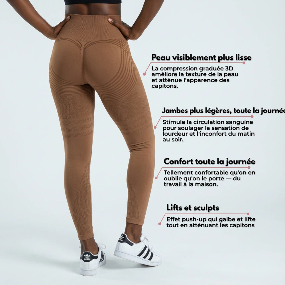 Leggings 3D Cellumove - Marron Café