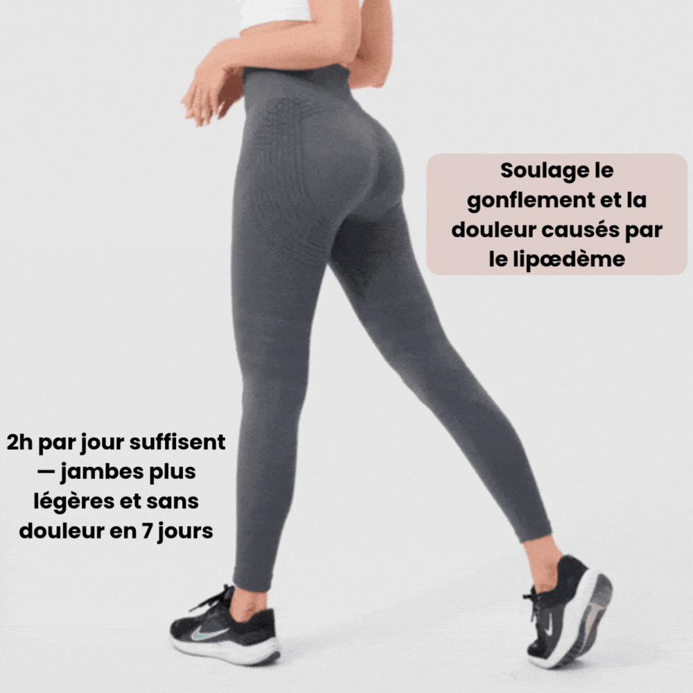 Illustration du principe de compression graduée du legging Sylphéa™